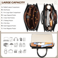 thumbnail image 3 of NEWHEY Laptop Bag for Women 15.6 inch Leather Tote Bag with Clutch Purse 2pcs Set Large Office Computer Tote Teacher Professional Work Purse Shoulder Bag, 3 of 10