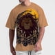 thumbnail image 3 of Camiseta para hombre con estampado 3D de Rey León divertido, moda urbana, informal, de verano, con cuello redondo, manga corta, camiseta de gran tamaño, 3 of 5
