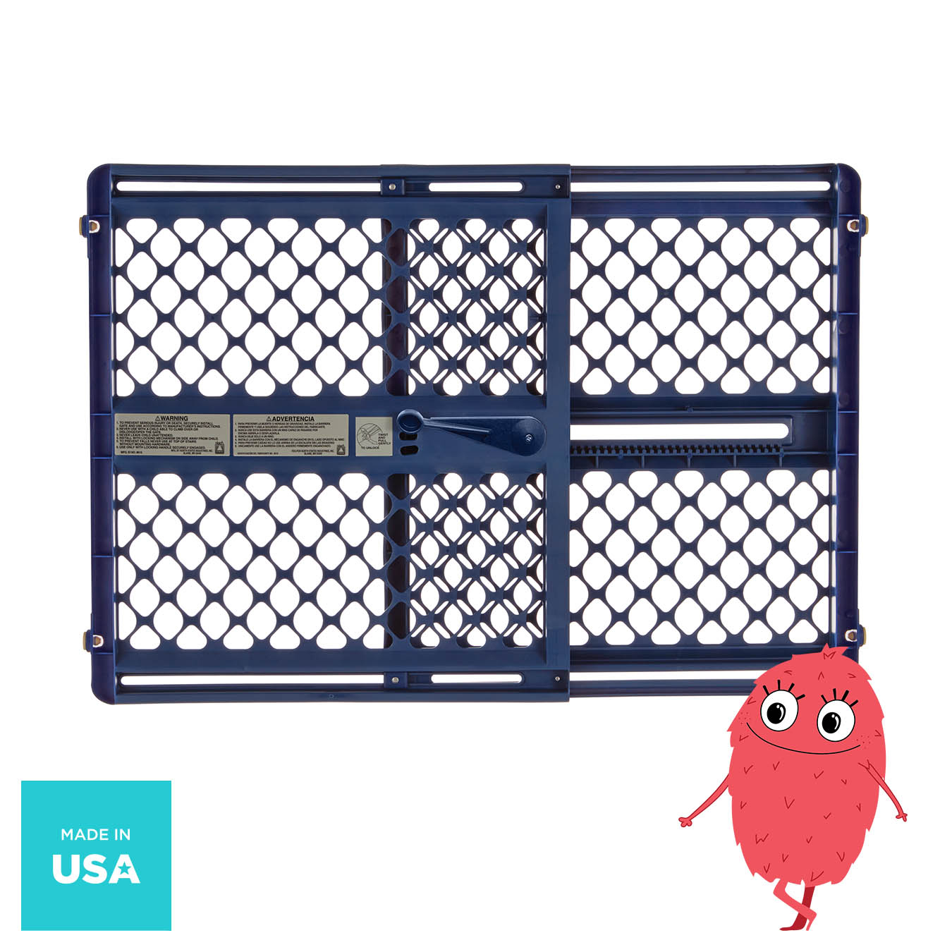 Toddleroo by North States 26"-42" Supergate Classic Baby Safety Gate, Color Navy, Plastic Material, Ages 0+ - image 4 of 6