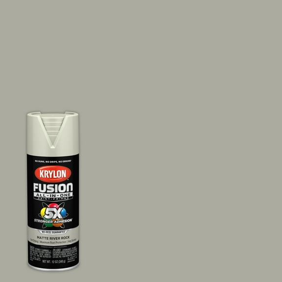 Krylon K02794007 Krylon Fusion All-In-One River Rock Matte 12 oz Spray Paint, Multi-Surface, (1 Piece, 1 Pack)