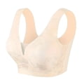 thumbnail image 4 of WCJM Womens Underwear Women's Underwire Underwear Lace Breathable Comfortable Up Anti Sag Bra Beige XL, 4 of 9