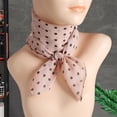 thumbnail image 5 of D-GROEE Women Dot Print Square Scarves Chiffon Kerchief Neck Scarf Neckerchief Headband, 5 of 7