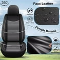 thumbnail image 2 of AOMSAZTO Car Seat Covers Full Set Fit for Toyota Camry 2002-2024 2025: Waterproof Leather Automotive Seat Cushion Protector（Black+Grey), 2 of 7