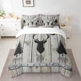 thumbnail image 2 of Manfei Jungle Wildlife Deer 7-Piece Twin Bedding Sets,Country Farmhouse Lodge Bedding Comforter Set,Old Barn Door Sheet Sets For Kids,Breathable Home Decor, 2 of 8