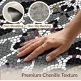 thumbnail image 6 of ODIKA 9'x12' Washable Area Rug Non-Shedding, Easy Care Grey Abstract Contemporary Mosaic Interlocking Border Brushstroke for Master Suite, California King, Under Bed, 6 of 7