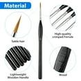 thumbnail image 2 of Micro Detail Paint Brush Set, DISEN 9PCS Professional Miniature Fine Detail Brushes for Watercolor Oil Acrylic, Craft Models Rock Painting, Perfect for Beginners, Professionals, 2 of 9