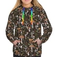 thumbnail image 3 of KLL Mushroom Garnish for Womens Pullover Hoodie with Pocket Hooded Long Sleeve Shirts Sweatshirt for Women-Large, 3 of 7