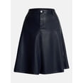 thumbnail image 5 of Terra & Sky Women's Plus Faux Leather Midi Skirt, Sizes 0X-5X, 5 of 6