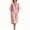 Pink, variant on Bxsruta Women's Casual Faux Wrap Midi Dress with Short Sleeves and Side Pockets, Relaxed Fit V-Neck, Lightweight Breathable Comfortable Fabric for Everyday Wear