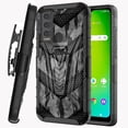 thumbnail image 1 of DALUX V Hybrid Kickstand Holster Phone Case Compatible with Cricket Ovation 3 / AT&T Motivate Max (U668AA) 2022- Gray Camo Badge, 1 of 2