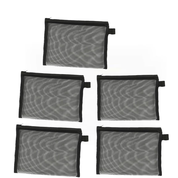 5 Pack Large Mesh Storage Bags Transparent Organizer Bags Drawstring Bags for Clothes Underwear Accessories Travel Organization Storage