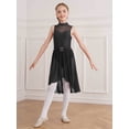 thumbnail image 3 of YONGHS Kids Girls Ballet Lyrical Dance Dress Sleeveless Rhinestones Figure Skating Leotard Black 10, 3 of 7