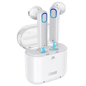 Wireless EarbudsBluetooth 5.0 Wireless Earbuds Bluetooth Headphones with Deep Bass HiFi 3D Stereo Sound Built-in Mic Earphones with Portable Charging Case for Smartphones and Laptops (White)