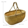 thumbnail image 2 of CRAFTHROU Panier de Courses en Osier Kaki Panier Rond Tissé pour Usage Intérieur 1Pcs, 2 of 6