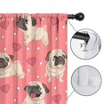 thumbnail image 4 of Blackout Kids Curtains,Pug and Love Heart Childrens Insulated Curtains Set Of 2,Bedroom Essentials,Toddler Room Decor 42x54in(106x137cm), 4 of 4