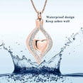 thumbnail image 5 of Eye of Heart Cremation Jewelry Urn Ashes Necklace for Women Dad Memorial Ashes Holder Keepsake Pendant Locket Necklace for Loved One, 5 of 7