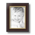 thumbnail image 2 of ArtToFrames 5x7 Inch Mahogany and Gold Slope Frame Picture Frame, This Brown MDF Poster Frame is Great for Your Art or Photos, Comes with Regular Glass (4447), 2 of 8