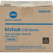 Konica Minolta Genuine OEM A0X5132 (TNP22K) Black Toner Cartridge (5.2K YLD)