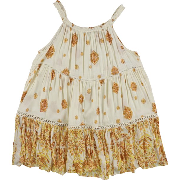 Free People Talk to Me Trapeze - Vestido con hombros descubiertos para mujer, color blanco roto, pequeño