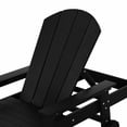 thumbnail image 3 of Laguna Adirondack Poly Reclining Chaise Lounge With Arms & Wheels, Black, 3 of 11