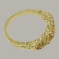 thumbnail image 4 of LBG British Made 10k Yellow Gold Natural Citrine Womens Anniversary Ring - 33 size options - Size 9, 4 of 6