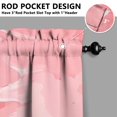 thumbnail image 3 of Abstract Oil Paiting Watercolor Kitchen Curtains - Vintage Tier Cafe Curtains for Bathroom Living RV Rod Pocket Window Drapes 36 Inch 2 Panels Set 28"x36" Window Treatment Tiers, 3 of 4