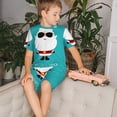 thumbnail image 4 of Fotbe Cute Santa Claus Pijama Estampada de 2 Piezas para Niños – Ropa de Dormir de Manga Corta Cómoda para Niños y Niñas, Camiseta y Shorts de Algodón-3X-Large, 4 of 6