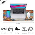 thumbnail image 5 of Happy Thanksgiving Fall Large Gaming Mouse Pad Extended Desk Mouse Pad with Stitched Edges, Non-Slip Base, Water Resist Keyboard Pad for Gamer, Office & Home, 31.5 X 11.8 in, 5 of 7