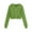 Green, variant on Inleife Womens Short Jackets Women's Solid Color Zipper Pockets Long Sleeve Hooded Casual Jacket Tops