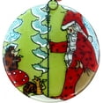thumbnail image 2 of Woodland Santa Friends Christmas Tree Ornament - Art Glass Light Catcher, 2 of 3