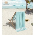 thumbnail image 3 of Casa Platino Turkish Beach Towels 2 Pack, Lightweight & Sand Free, Quick Dry Cotton Towels for Travel, Pool & Summer Beach Days – Aqua, 3 of 4