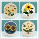 thumbnail image 4 of Kits de bordado DIY para principiantes, juego de agujas de punzón, alfombra para principiantes, Kits con patrón de girasol estampado, aro de hilo de tela, 4 of 5
