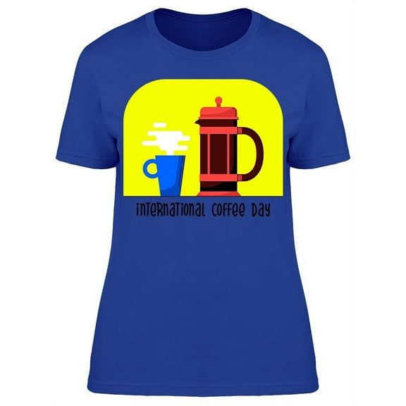 International Coffe Day Clipart T-Shirt Women -Image by Shutterstock, Female Large