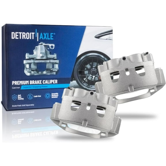 Detroit Axle - 2 Front Brake Calipers for 11-19 GMC Chevy Silverado Sierra 2500 3500 HD, 16-19 Suburban 3500 HD, Brake Calipers with Bracket Assembly 2016 2017 2018 2019 Replacement