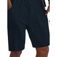 thumbnail image 4 of DYMADE Mens Cotton Linen Pockets Drawstring Elastic Waist Casual Shorts, 4 of 6