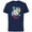 Navy, variant on Disney Mickey & Minnie Mouse In Holiday Style - Short Sleeve Cotton T-Shirt for Adults - Customized-Black