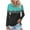 Mint Green, variant on Inleife Women's Fashion Printed Zipper T-Shirt Long Sleeve Blouse Turndown Collar Casual Tops