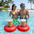 thumbnail image 4 of Inflatable Fruit Cup Holder, Cherry Shaped PVC Floating Drink Rack, Leakproof Water Beverage Stand, Pool Accessory for Seaside Swimming Pool Party Decoration, 4 of 7