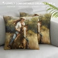 thumbnail image 3 of Orinice Horse Graphic Decorative Throw Pillow Cover for Home Couch Living Room Bed Sofa 24x24in, 3 of 5