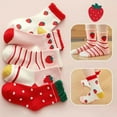thumbnail image 4 of SHX Girls Toddler Kids Socks Cute and Fun Cotton Crew Socks 5 Pair 1-3 Years Old Children, 4 of 7