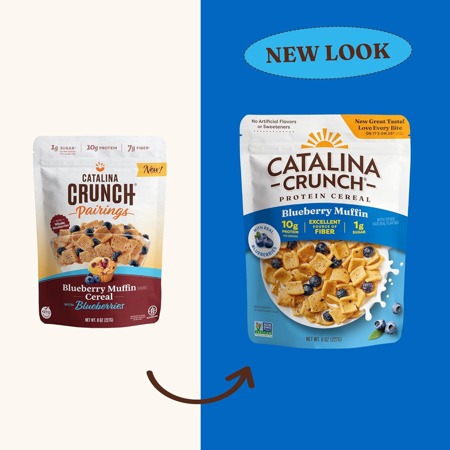 Pack of 6, Catalina Crunch Blueberry Muffin Cereal, 8 oz
