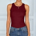 thumbnail image 2 of Hessimy Women's Camisole Tank Top-Breathable Cotton Stretch,Airy Soft(Wine,XXL), 2 of 7