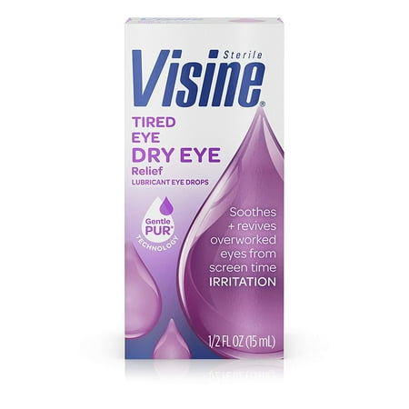 Visine Tired Eye Relief Lubricant Eye Drops, .5