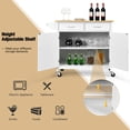 thumbnail image 6 of Giantex Rolling Kitchen Island Cart on Wheels, Kitchen Utility Trolley & Bar Serving Cart w/Rubber Wood Top, Handle Rack & Storage Cabinet and Drawers for Home Dining Room, White, 6 of 8
