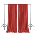 thumbnail image 7 of Clearance! Hiasan Red Backdrop for Christmas Party Decoration [2P], Rod Pocket High Density Polyester Photo Background, 5ft x 10ft, 7 of 7