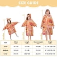thumbnail image 4 of FORMRS Wearable Blanket Hoodie with Sleeves for Kids Cozy Flannel Sweatshirt, Pink Flowers, 4 of 7