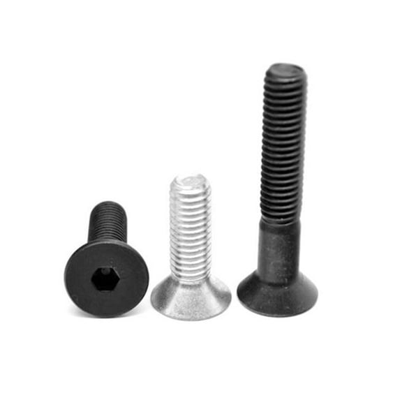 0.38 in. -24 x 1.5 in.-FT Fine Thread Socket Flat Head Cap Screw, Nylon Pellet - Alloy Steel - Black Oxide - 200 Piece