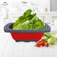 Elitra Home Collapsible Colander, Foldable Pasta & Food Strainer