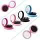 thumbnail image 3 of BEMS-4 piezas (rosa+rosa rojo+azul cielo+negro)Espejo de viaje plegable para el cabello, 3 of 5