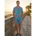 thumbnail image 4 of Birdie Bound Men's Printed Leaves Cabana Shirt with Short Sleeves, Sizes S-3XL, 4 of 5